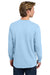 Comfort Colors 6014/C6014 Mens Long Sleeve Crewneck T-Shirt Hydrangra Blue Model Back