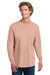 Comfort Colors 6014/C6014 Mens Long Sleeve Crewneck T-Shirt Peachy Model Front