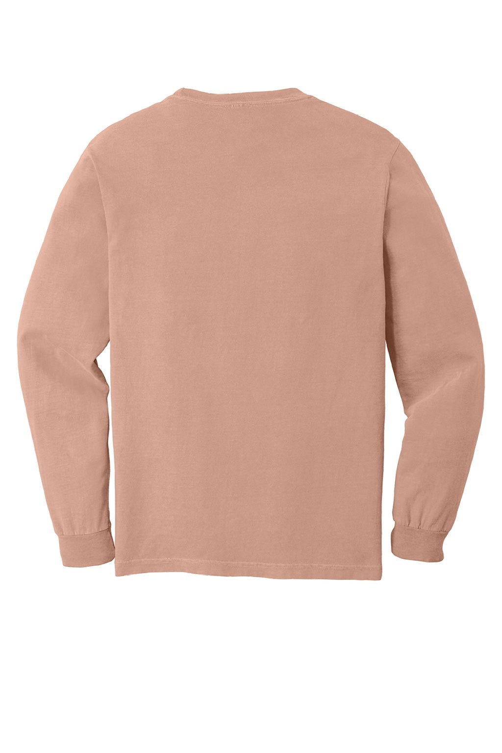 Comfort Colors 6014/C6014 Mens Long Sleeve Crewneck T-Shirt Peachy Flat Back