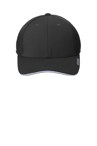 Ogio Hats OE654 Mens Circuit Hat Blacktop Flat Front