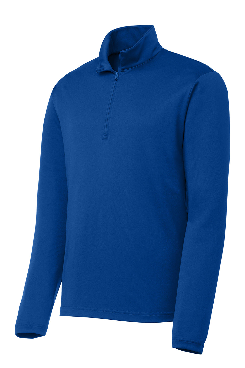 Sport-Tek ST357 Mens Competitor Moisture Wicking 1/4 Zip Sweatshirt True Royal Blue Flat Front