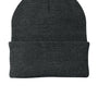 Port & Company Hats Unisex Knit Beanie - Heather Charcoal Grey - NEW