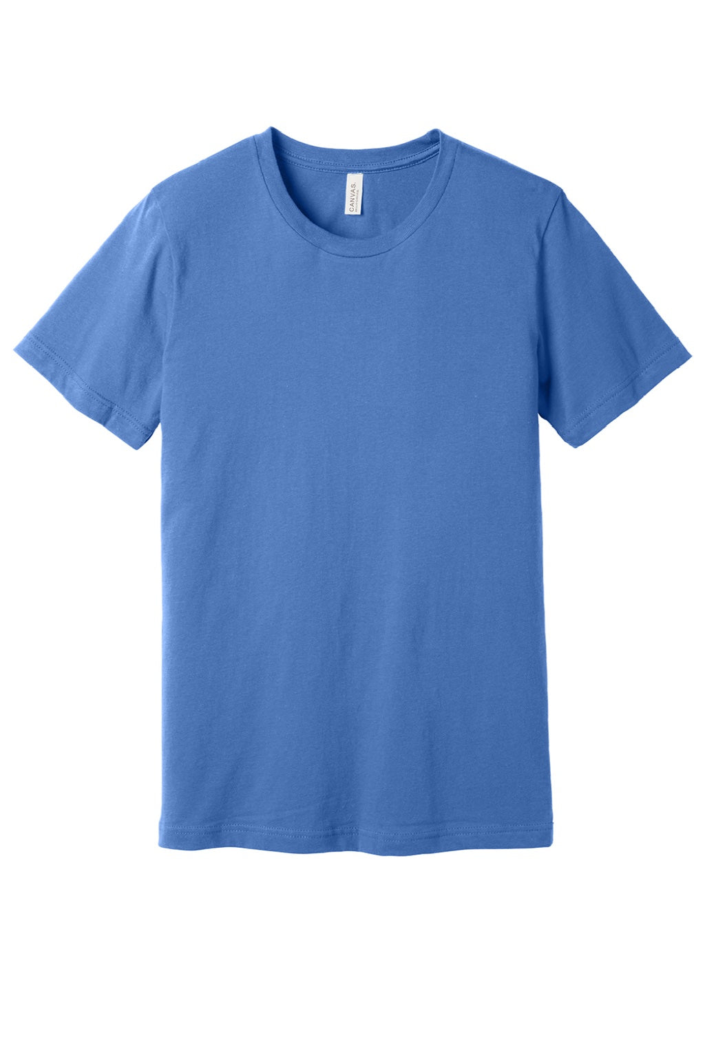Bella + Canvas BC3001/3001 Mens Jersey Short Sleeve Crewneck T-Shirt Columbia Blue Flat Front