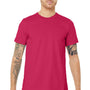 Bella + Canvas Mens Jersey Short Sleeve Crewneck T-Shirt - Fuchsia Pink