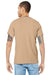 Bella + Canvas BC3001/3001 Mens Jersey Short Sleeve Crewneck T-Shirt Sand Dune Model Back