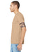 Bella + Canvas BC3001/3001 Mens Jersey Short Sleeve Crewneck T-Shirt Sand Dune Model Side