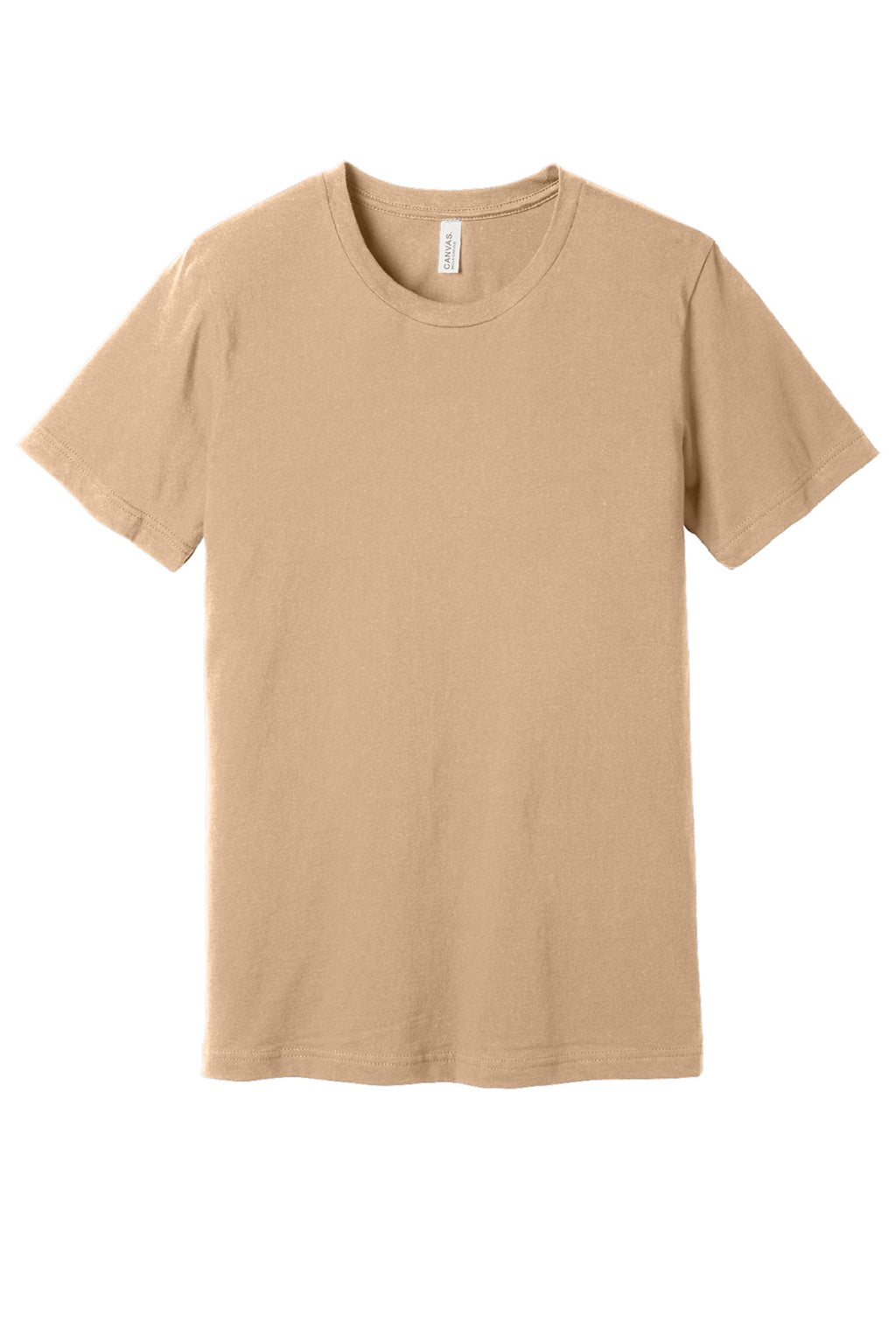 Bella + Canvas BC3001/3001 Mens Jersey Short Sleeve Crewneck T-Shirt Sand Dune Flat Front