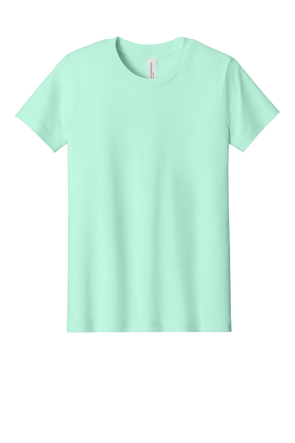 Bella + Canvas BC3001Y/3001Y Youth Jersey Short Sleeve Crewneck T-Shirt Mint Green Flat Front