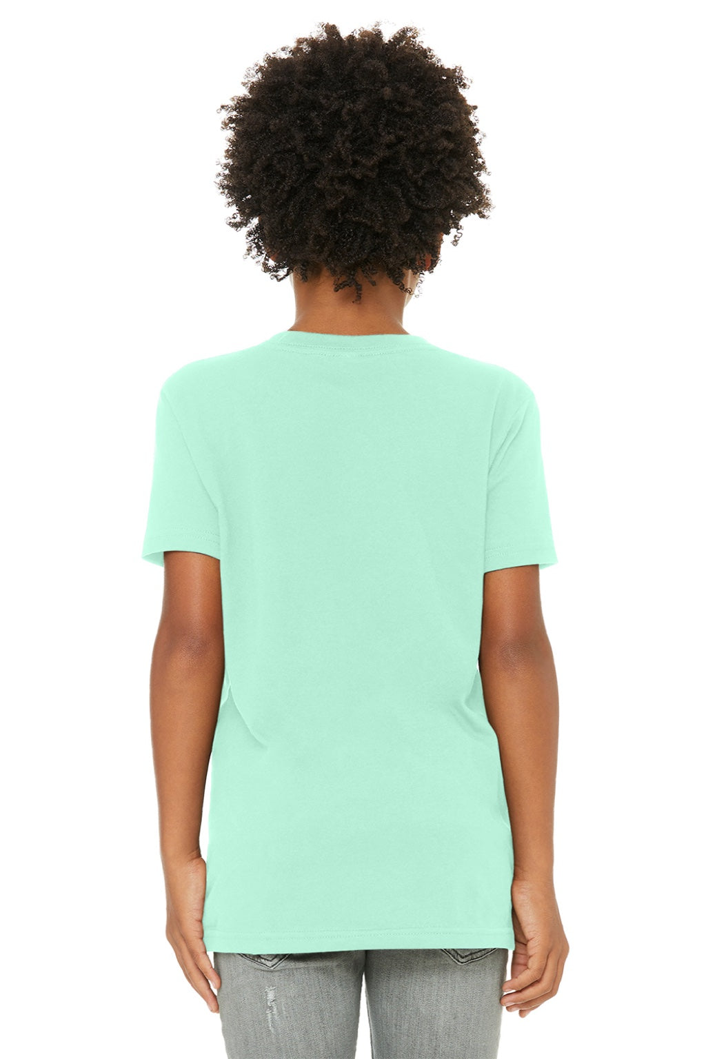 Bella + Canvas BC3001Y/3001Y Youth Jersey Short Sleeve Crewneck T-Shirt Mint Green Model Back