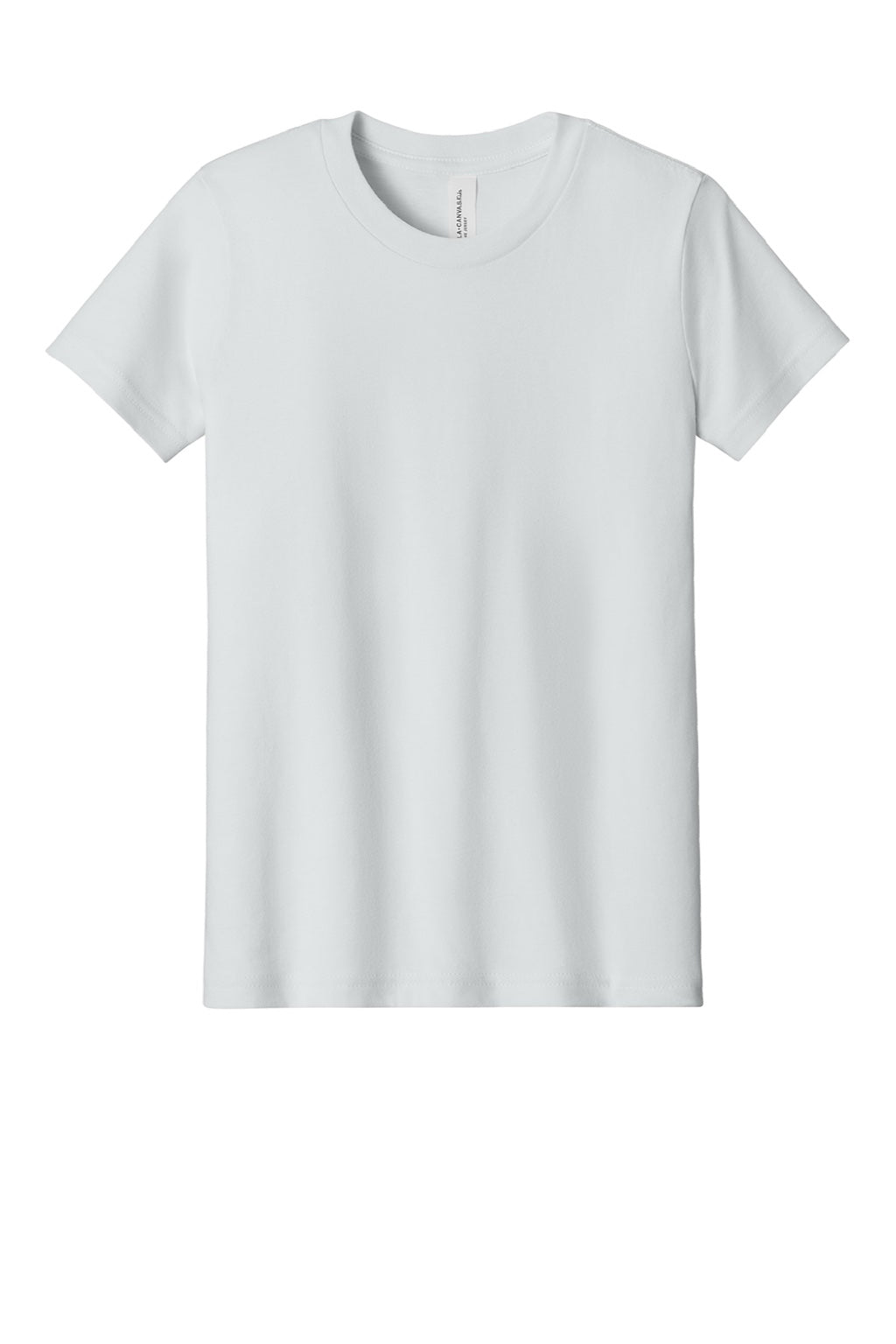 Bella + Canvas BC3001Y/3001Y Youth Jersey Short Sleeve Crewneck T-Shirt Silver Grey Flat Front