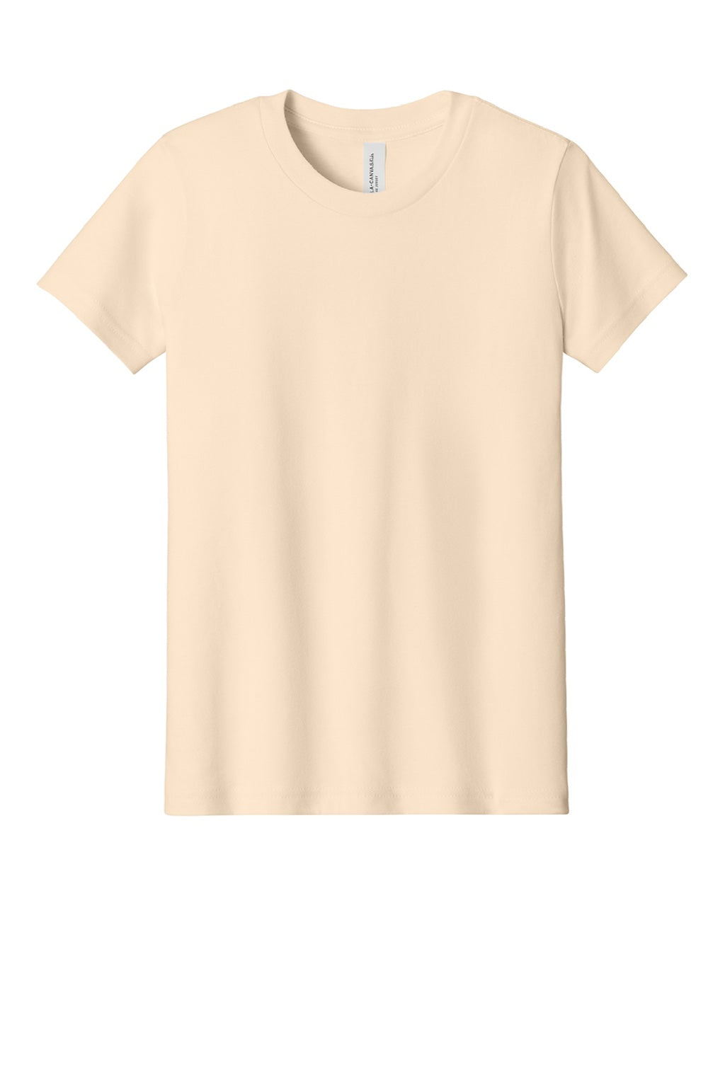 Bella + Canvas BC3001Y/3001Y Youth Jersey Short Sleeve Crewneck T-Shirt Soft Cream Flat Front