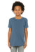 Bella + Canvas BC3001Y/3001Y Youth Jersey Short Sleeve Crewneck T-Shirt Steel Blue Model Front