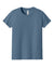 Bella + Canvas BC3001Y/3001Y Youth Jersey Short Sleeve Crewneck T-Shirt Steel Blue Flat Front