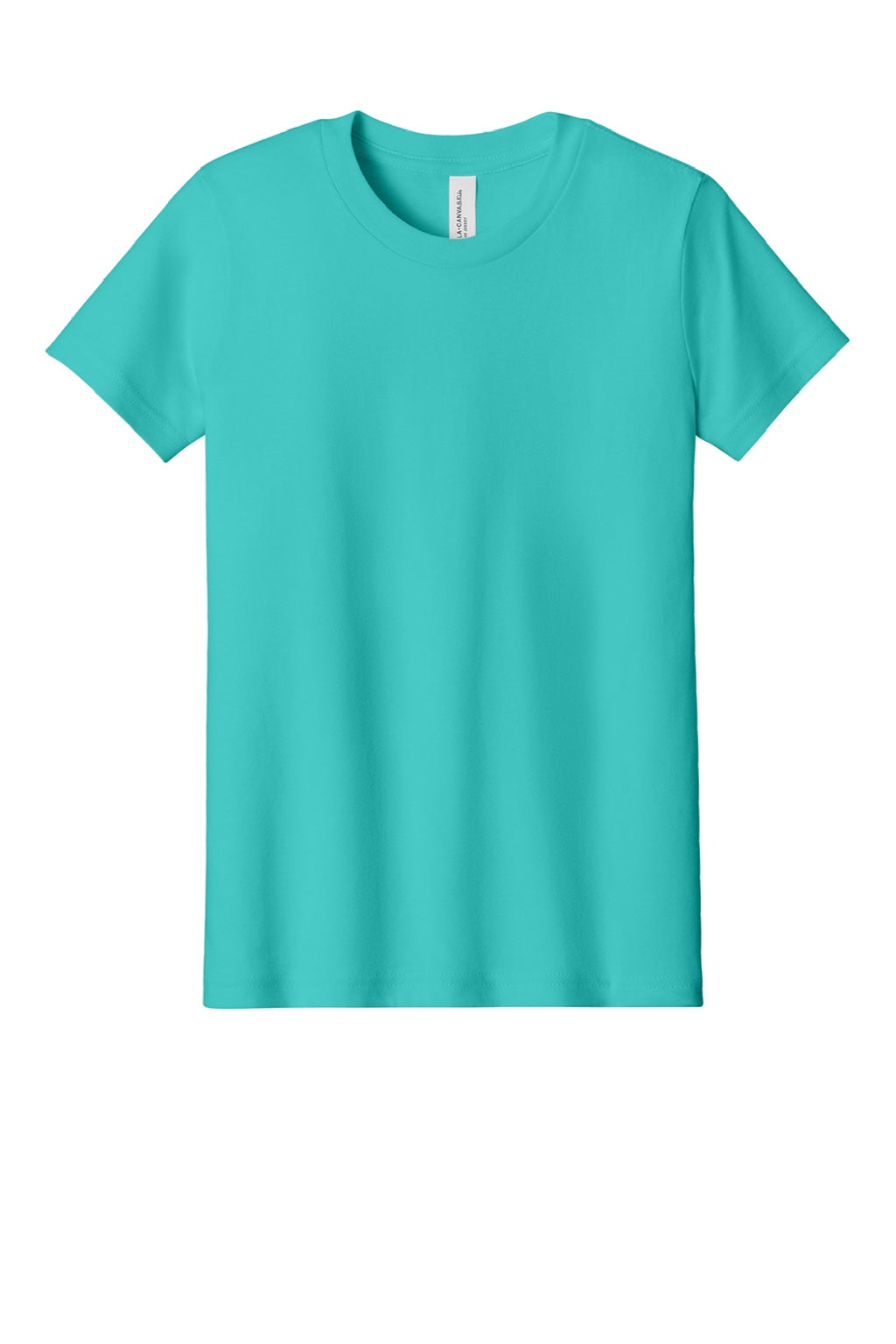 Bella + Canvas BC3001Y/3001Y Youth Jersey Short Sleeve Crewneck T-Shirt Teal Green Flat Front