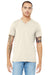 Bella + Canvas BC3005/3005 Mens Jersey Short Sleeve V-Neck T-Shirt Natural Model Front