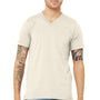 Bella + Canvas Mens Jersey Short Sleeve V-Neck T-Shirt - Natural - NEW