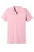 Bella + Canvas BC3005/3005 Mens Jersey Short Sleeve V-Neck T-Shirt Pink Flat Front