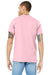 Bella + Canvas BC3005/3005 Mens Jersey Short Sleeve V-Neck T-Shirt Pink Model Back