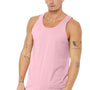 Bella + Canvas Mens Jersey Tank Top - Pink - NEW