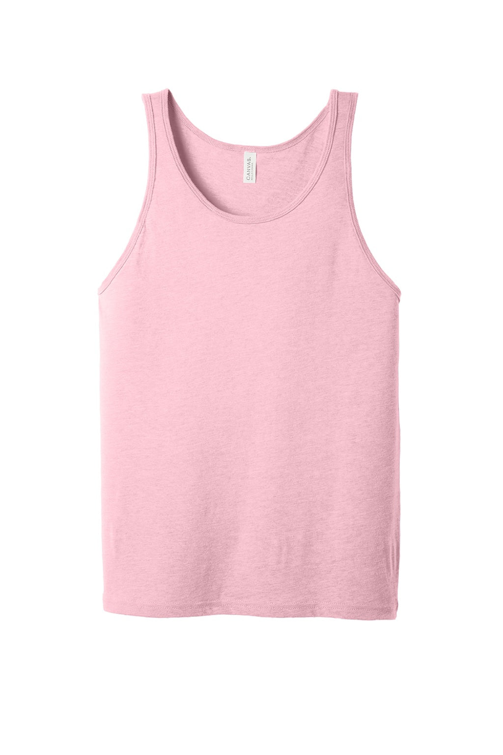 Bella + Canvas BC3480/3480 Mens Jersey Tank Top Pink Flat Front