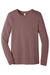 Bella + Canvas BC3501/3501 Mens Jersey Long Sleeve Crewneck T-Shirt Mauve Flat Front