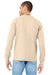 Bella + Canvas BC3501/3501 Mens Jersey Long Sleeve Crewneck T-Shirt Soft Cream Model Back