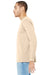 Bella + Canvas BC3501/3501 Mens Jersey Long Sleeve Crewneck T-Shirt Soft Cream Model Side