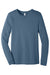 Bella + Canvas BC3501/3501 Mens Jersey Long Sleeve Crewneck T-Shirt Steel Blue Flat Front