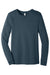 Bella + Canvas BC3501/3501 Mens Jersey Long Sleeve Crewneck T-Shirt Vintage Navy Blue Flat Front