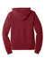 Bella + Canvas BC3719/3719 Mens Sponge Fleece Hooded Sweatshirt Hoodie w/ Pouch Pocket Cardinal Red Flat Back