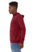 Bella + Canvas BC3719/3719 Mens Sponge Fleece Hooded Sweatshirt Hoodie w/ Pouch Pocket Cardinal Red Model Side