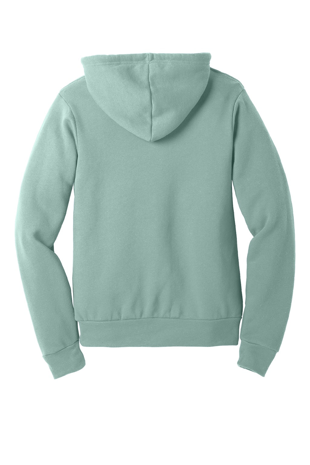 Bella + Canvas BC3719/3719 Mens Sponge Fleece Hooded Sweatshirt Hoodie w/ Pouch Pocket Dusty Blue Flat Back