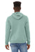 Bella + Canvas BC3719/3719 Mens Sponge Fleece Hooded Sweatshirt Hoodie w/ Pouch Pocket Dusty Blue Model Back