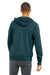 Bella + Canvas BC3739/3739 Mens Fleece Full Zip Hooded Sweatshirt Hoodie w/ Pockets Atlantic Blue Model Back