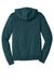 Bella + Canvas BC3739/3739 Mens Fleece Full Zip Hooded Sweatshirt Hoodie w/ Pockets Atlantic Blue Flat Back