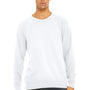 Bella + Canvas Mens Sponge Fleece Crewneck Sweatshirt - White