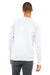 Bella + Canvas BC3901/3901 Mens Sponge Fleece Crewneck Sweatshirt White Model Back
