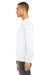 Bella + Canvas BC3901/3901 Mens Sponge Fleece Crewneck Sweatshirt White Model Side
