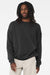 Bella + Canvas BC3945/3945 Mens Fleece Crewneck Sweatshirt Dark Grey Model Front