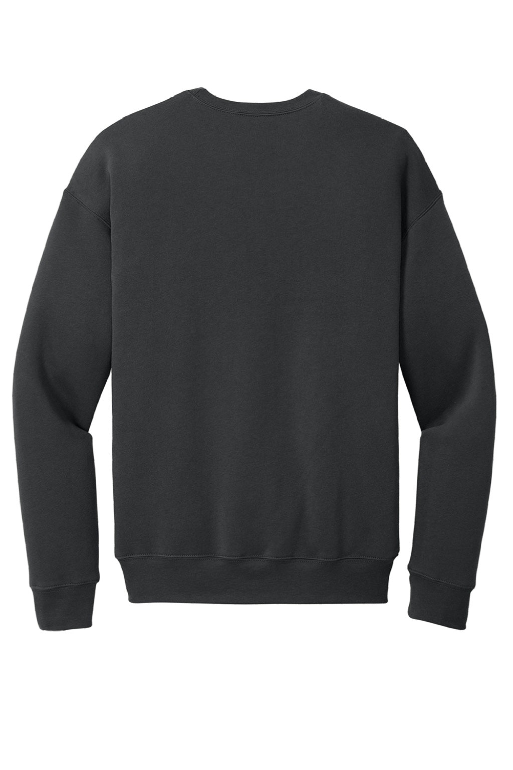 Bella + Canvas BC3945/3945 Mens Fleece Crewneck Sweatshirt Dark Grey Flat Back