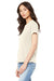 Bella + Canvas BC6400/6400 Womens Relaxed Jersey Short Sleeve Crewneck T-Shirt Natural Model Side