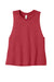 Bella + Canvas BC6682/6682 Womens Cropped Tank Top Heather Red Flat Front