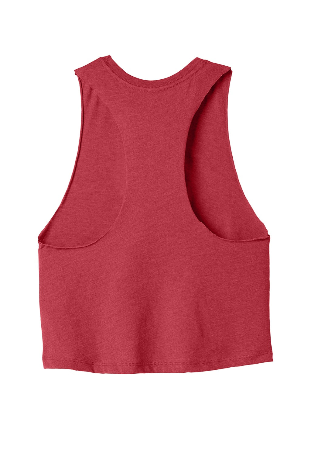 Bella + Canvas BC6682/6682 Womens Cropped Tank Top Heather Red Flat Back