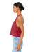 Bella + Canvas BC6682/6682 Womens Cropped Tank Top Heather Red Model Side