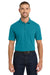 Port Authority K600 Mens EZPerformance Moisture Wicking Short Sleeve Polo Shirt Teal Green Model Front