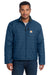Carhartt CT102208 Mens Gilliam Wind & Water Resistant Full Zip Jacket Dark Blue Model Front