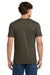 Gildan H000 Mens Hammer Short Sleeve Crewneck T-Shirt Olive Green Model Back