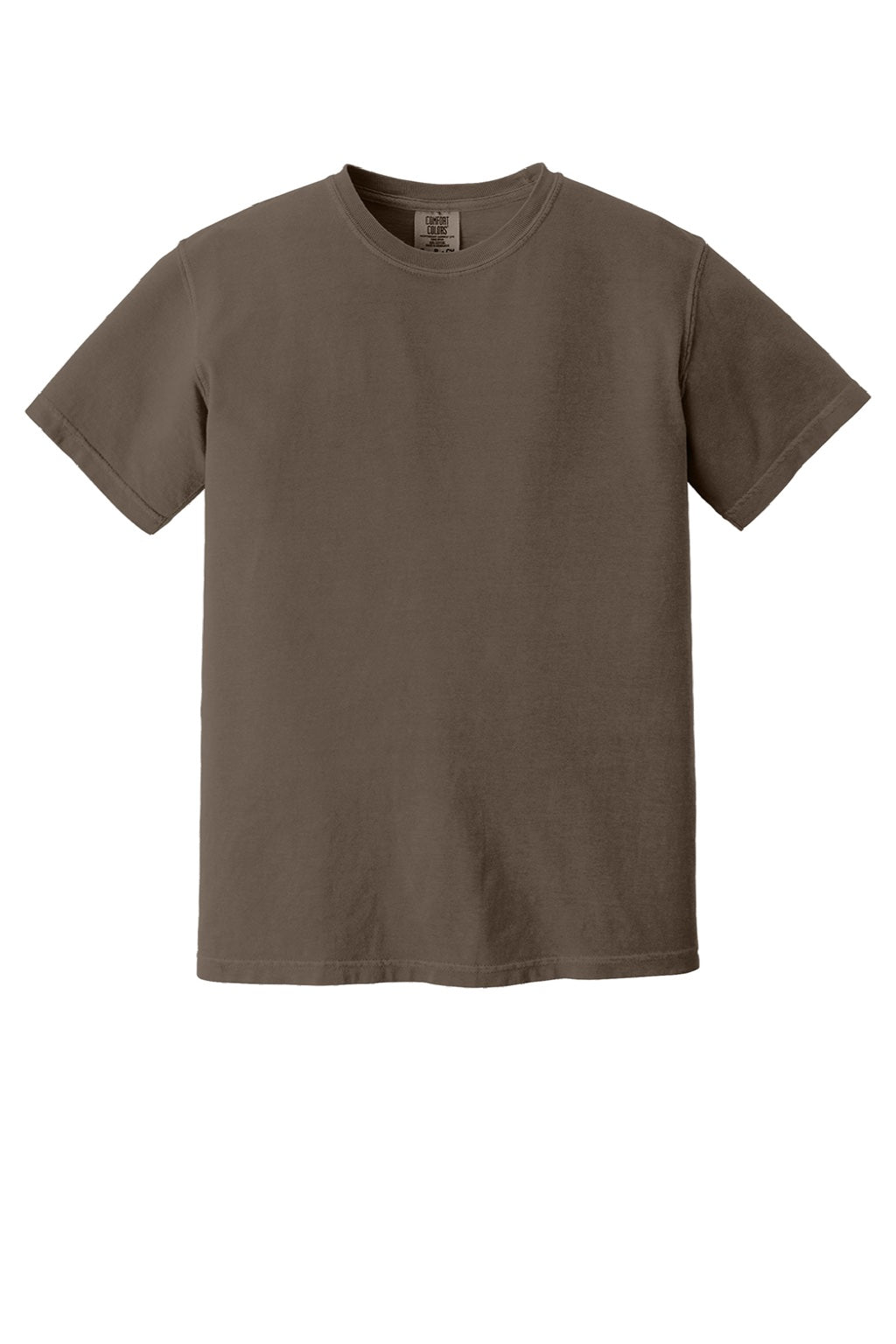 Comfort Colors 1717 Mens Short Sleeve Crewneck T-Shirt Espresso Brown Flat Front
