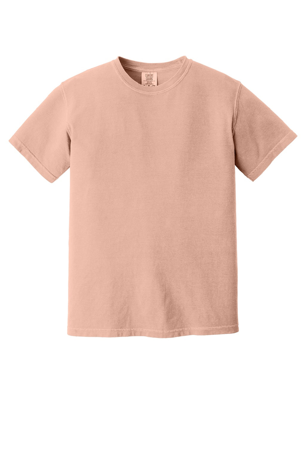 Comfort Colors 1717 Mens Short Sleeve Crewneck T-Shirt Peachy Flat Front