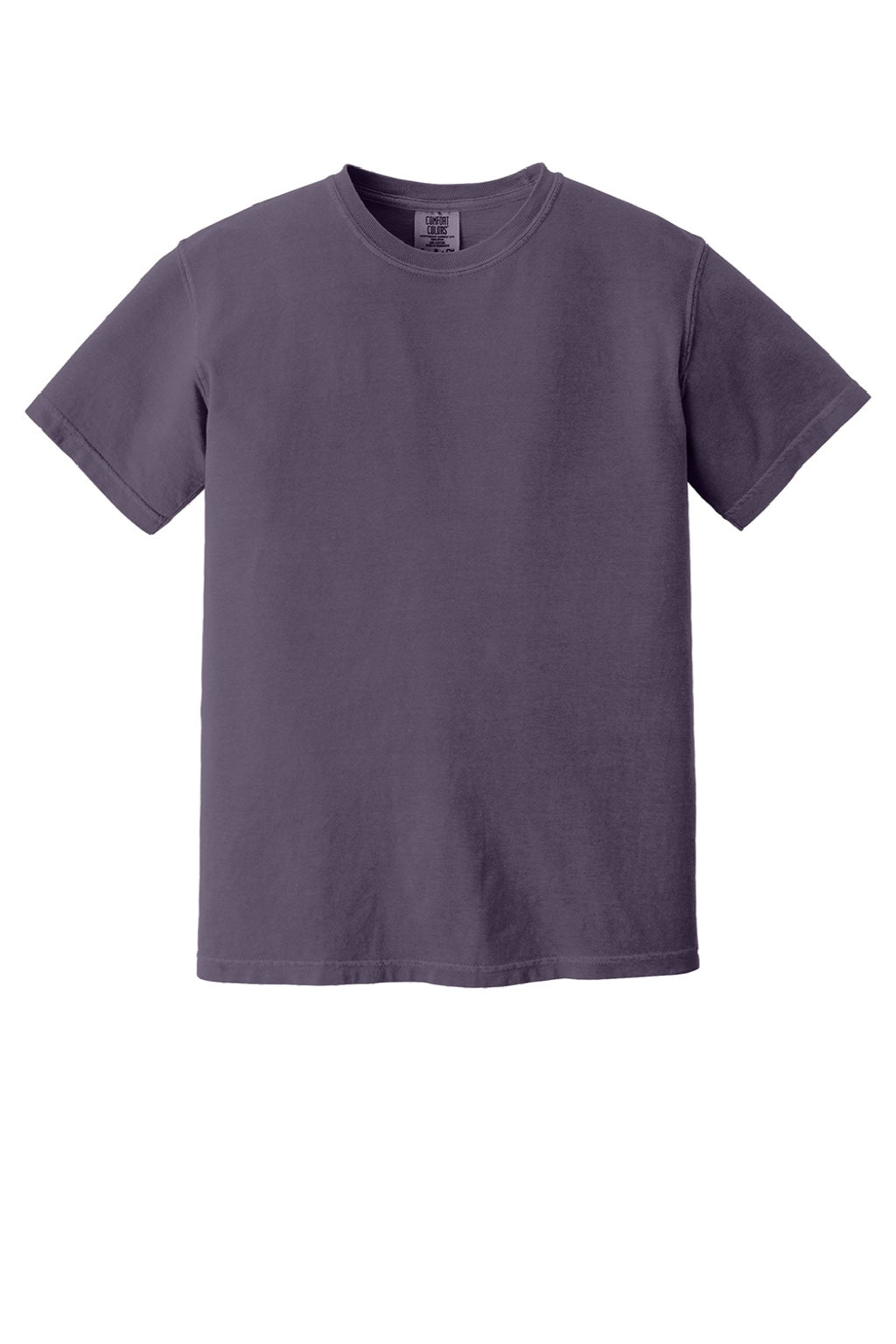 Comfort Colors 1717 Mens Short Sleeve Crewneck T-Shirt Wine Purple Flat Front